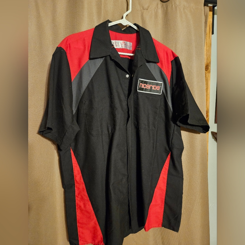 Red Cap mechanic style work shirt